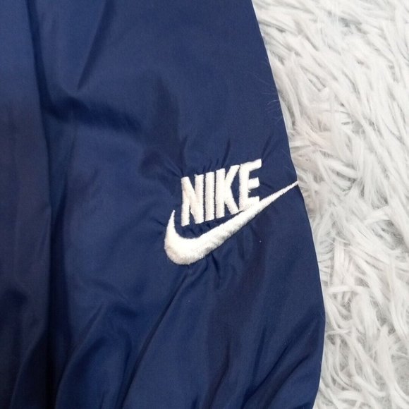 Vintage Nike Mens Jacket Blue XL Windbreaker Pockets Swoosh Athletic Activewear - Picture 8 of 13